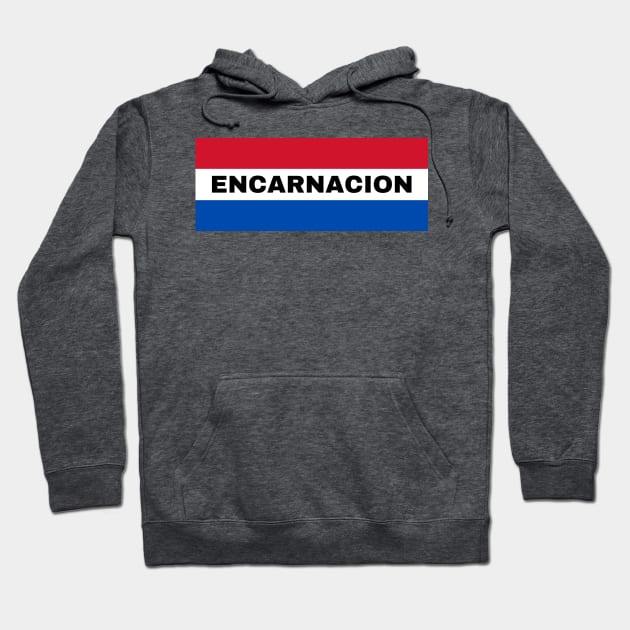 Encarnacion City in Paraguay Flag Colors Hoodie by aybe7elf